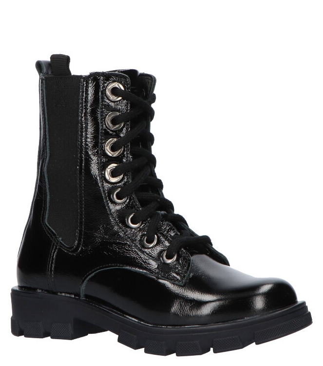 Twins Twins Veterboot <span>321675 689</span> 689 Black Patent Twins Veterboot <span>321675 689</span> 321675 689 zwart - www.bremmerschoenen.live - Bremmer Schoenen