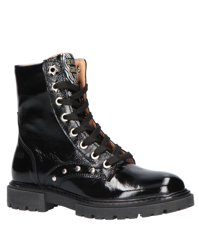 Develab Develab veterboot <span>41682 925</span> 925 Black Patent Develab veterboot <span>41682 925</span> 41682 925 zwart - www.bremmerschoenen.live - Bremmer Schoenen