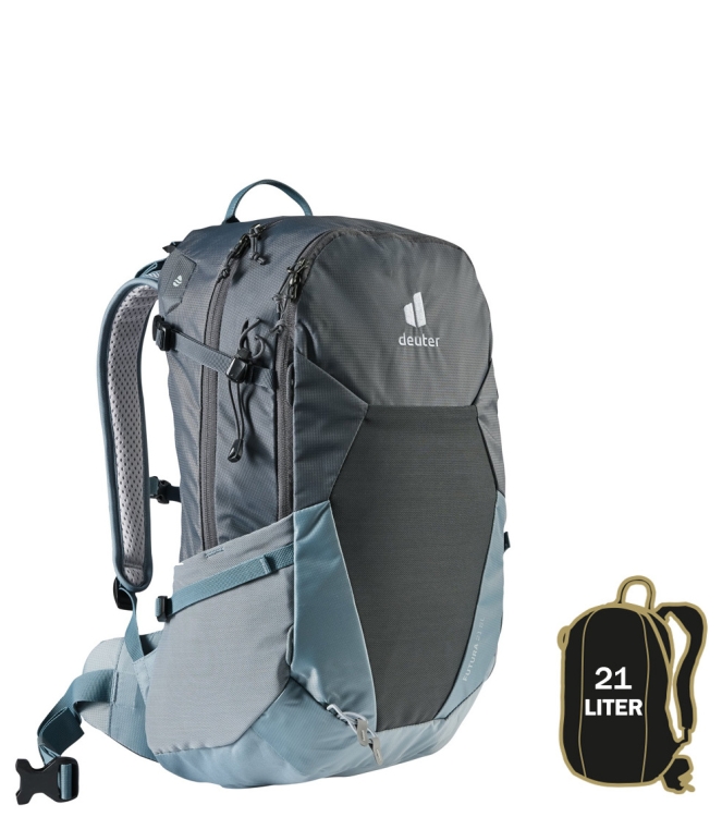 Deuter Deuter rugtas <span>DR3400021-4409 Futura 21 SL</span> Graphite/ Shale Deuter rugtas <span>DR3400021-4409 Futura 21 SL</span> DR3400021-4409 Futura 21 SL grijs - www.bremmerschoenen.live - Bremmer Schoenen