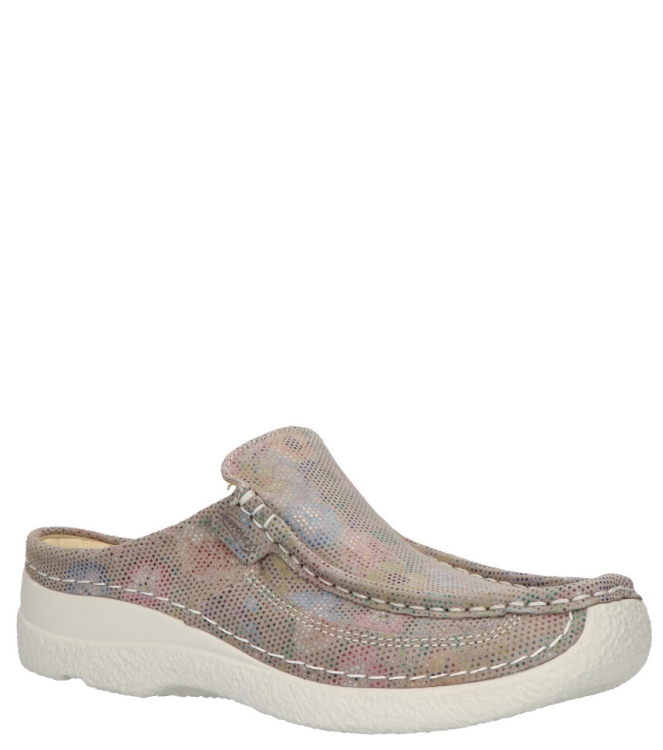 Wolky Wolky Slipper <span>0620245 157 Roll Slide</span> 157 Taupe flower Wolky Slipper <span>0620245 157 Roll Slide</span> 0620245 157 Roll Slide beige - www.bremmerschoenen.live - Bremmer Schoenen