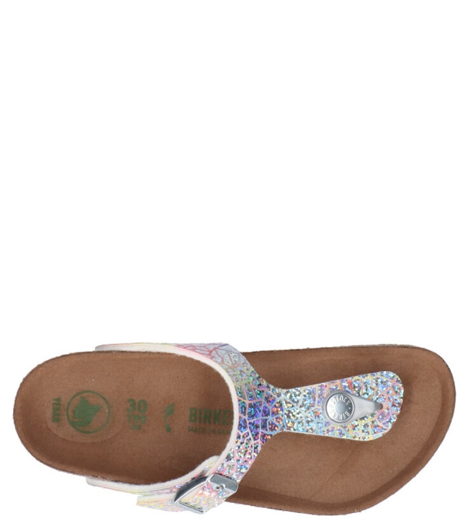 Birkenstock Birkenstock slipper <span>1022193 Gizeh kids</span> Flashy hologram silver VEG Birkenstock slipper <span>1022193 Gizeh kids</span> 1022193 Gizeh kids zilver - www.bremmerschoenen.live - Bremmer Schoenen