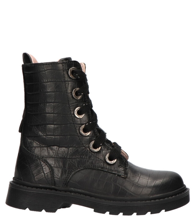 Twins Twins veterboot <span>322630 689 Brit bugatti</span> 689 black croco Twins veterboot <span>322630 689 Brit bugatti</span> 322630 689 Brit bugatti zwart - www.bremmerschoenen.live - Bremmer Schoenen