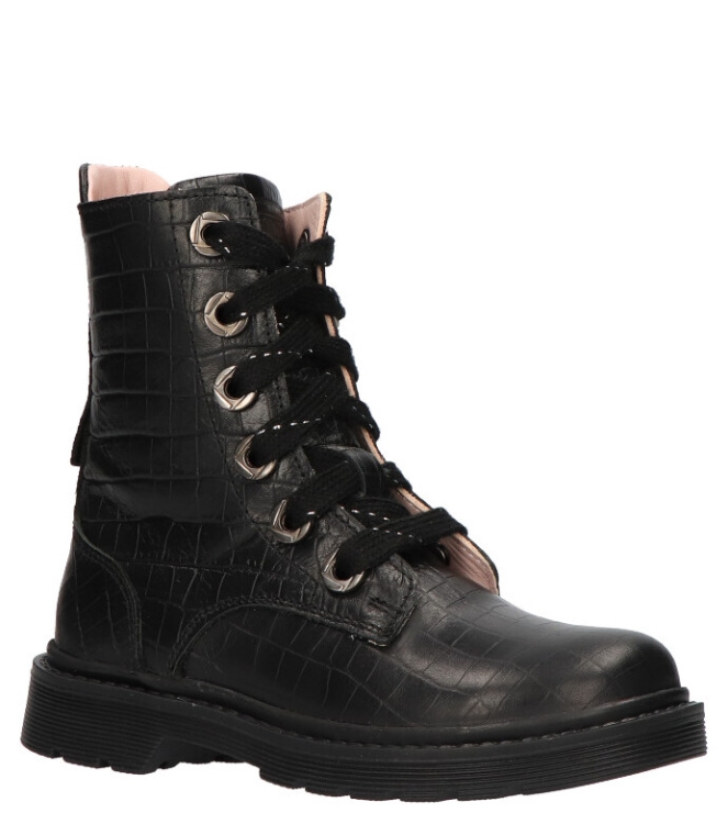 Twins Twins veterboot <span>322630 689 Brit bugatti</span> 689 black croco Twins veterboot <span>322630 689 Brit bugatti</span> 322630 689 Brit bugatti zwart - www.bremmerschoenen.live - Bremmer Schoenen