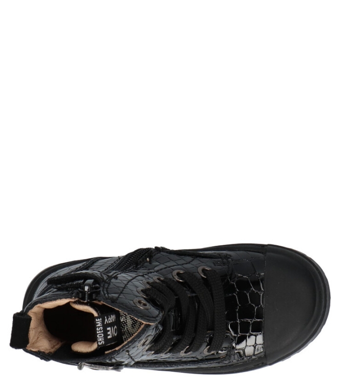 Shoesme Shoesme veterboot <span>SW22W030-C</span> C black croco Shoesme veterboot <span>SW22W030-C</span> SW22W030-C zwart - www.bremmerschoenen.live - Bremmer Schoenen