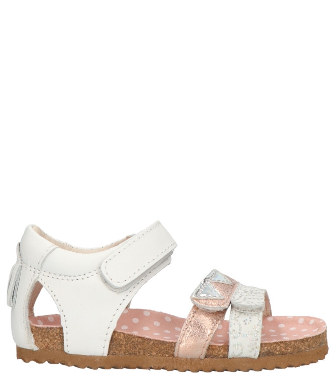 Shoesme Shoesme sandaal <span>BI21S080-D</span> white peach silver Shoesme sandaal <span>BI21S080-D</span> BI21S080-D wit - www.bremmerschoenen.live - Bremmer Schoenen