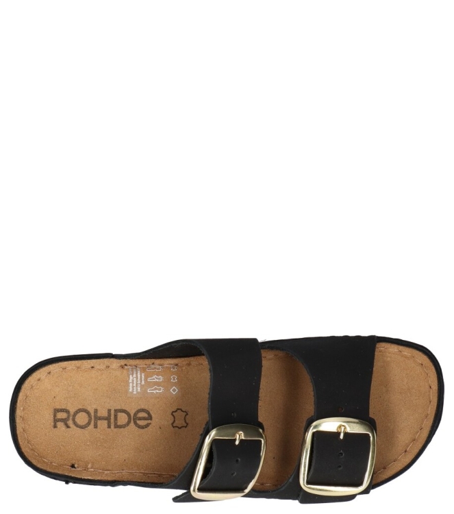 Rohde Rohde slipper <span>6222 90</span> 90 Black Rohde slipper <span>6222 90</span> 6222 90 zwart - www.bremmerschoenen.live - Bremmer Schoenen