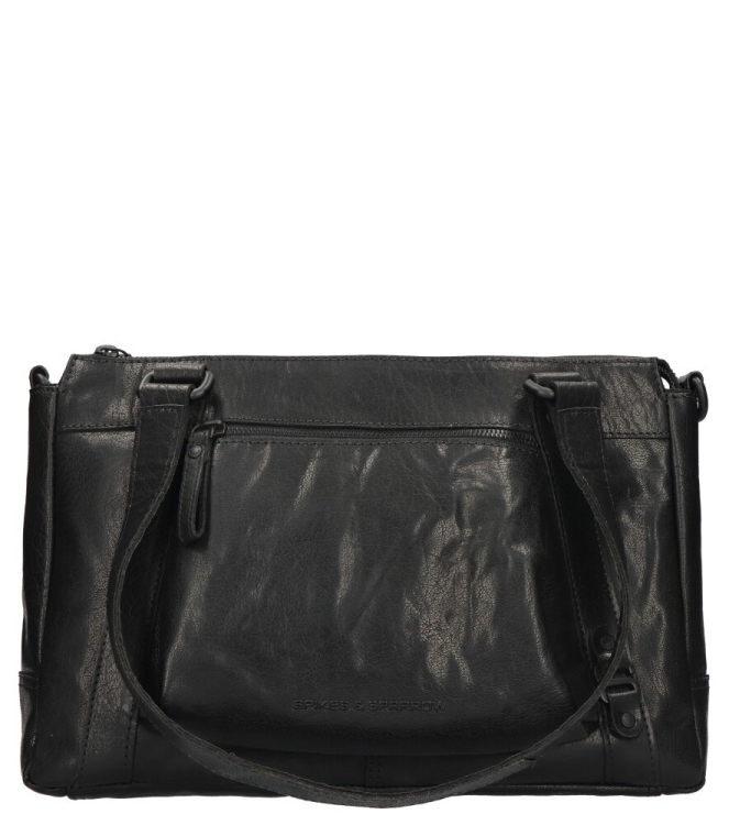 Spikes & Sparrow tas <span>30119000 Black</span> 30119000 Black zwart - www.bremmerschoenen.live - Bremmer Schoenen