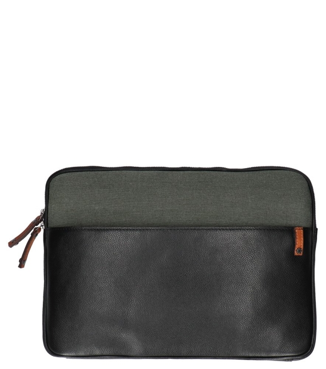 Berba Berba Laptopsleeve <span>898-777-32</span> Black-Olive Berba Laptopsleeve <span>898-777-32</span> 898-777-32 zwart - www.bremmerschoenen.live - Bremmer Schoenen