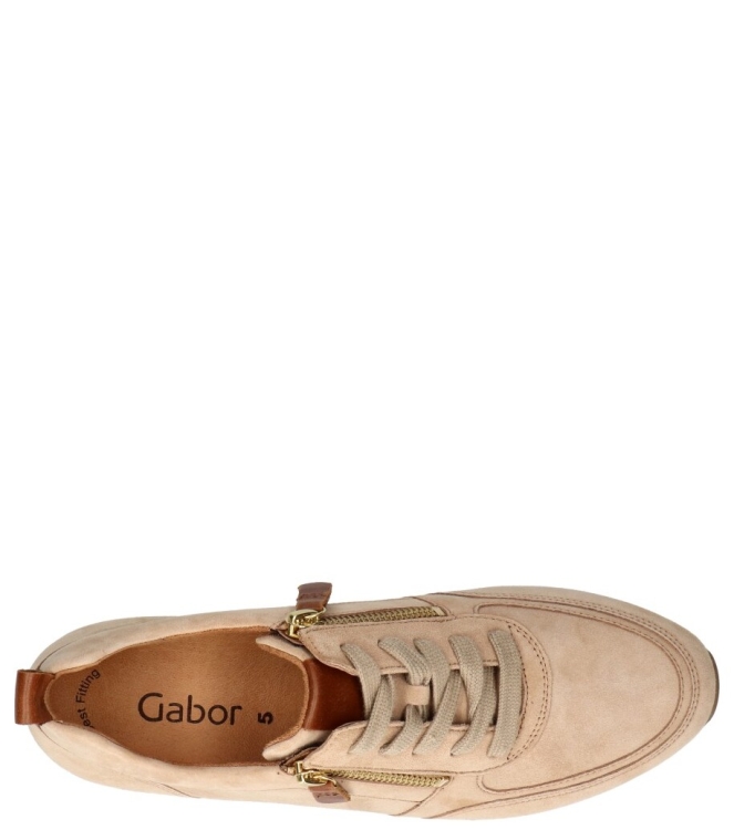Gabor Gabor sneaker <span>43.411.14</span> 14 caramel/camel(gold Gabor sneaker <span>43.411.14</span> 43.411.14 beige - www.bremmerschoenen.live - Bremmer Schoenen