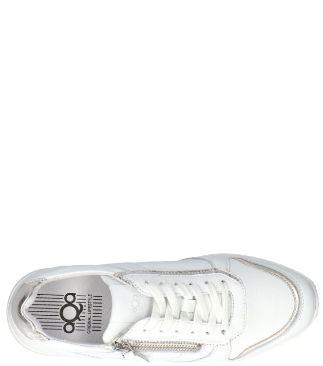 Aqa Aqa sneaker <span>A8731 A11B47</span> A11B47 velv. opt white lamin. cham Aqa sneaker <span>A8731 A11B47</span> A8731 A11B47 wit - www.bremmerschoenen.live - Bremmer Schoenen