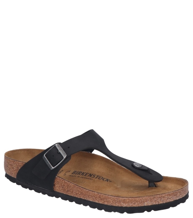 Birkenstock Birkenstock slipper <span>845251 Gizeh</span> oiled Black Birkenstock slipper <span>845251 Gizeh</span> 845251 Gizeh zwart - www.bremmerschoenen.live - Bremmer Schoenen