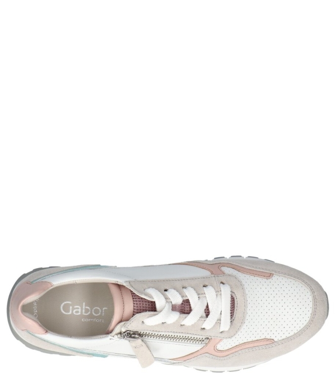 Gabor Gabor sneaker <span>66.378.64</span> 64 weiss/rouge/mint Gabor sneaker <span>66.378.64</span> 66.378.64 wit - www.bremmerschoenen.live - Bremmer Schoenen