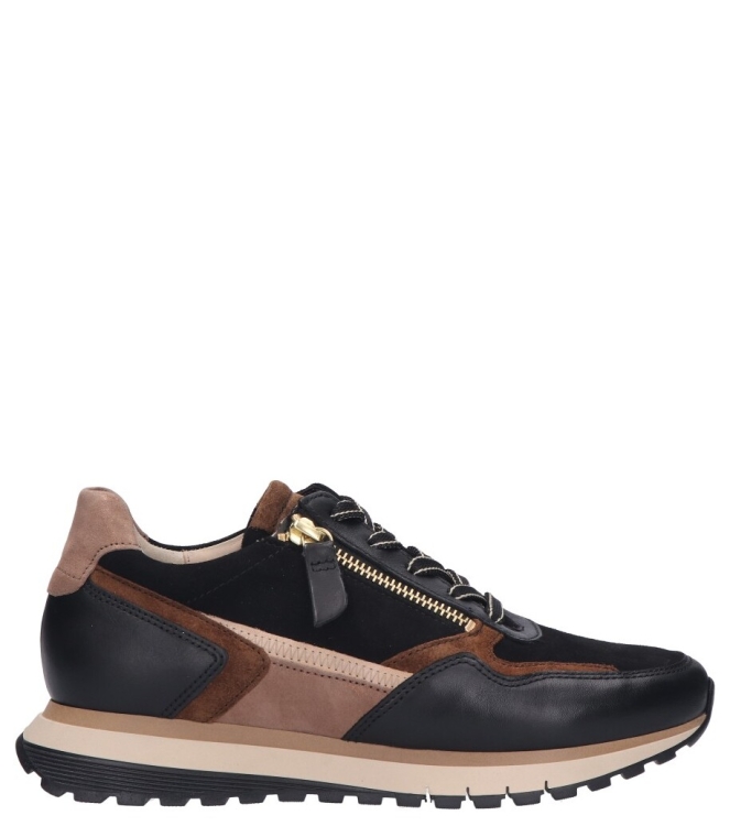 Gabor Gabor sneaker <span>76.378.67</span> 67 schw./whisky(gold) Gabor sneaker <span>76.378.67</span> 76.378.67 zwart - www.bremmerschoenen.live - Bremmer Schoenen