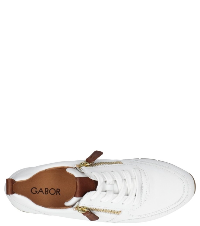 Gabor Gabor sneaker <span>83.411.24</span> 24 weiss/camel (gold) Gabor sneaker <span>83.411.24</span> 83.411.24 wit - www.bremmerschoenen.live - Bremmer Schoenen