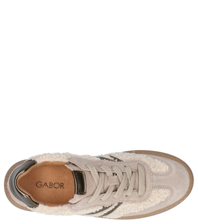 Gabor Gabor sneaker <span>6018.01.004</span> 004 panna/silk/cacao Gabor sneaker <span>6018.01.004</span> 6018.01.004 beige - www.bremmerschoenen.live - Bremmer Schoenen