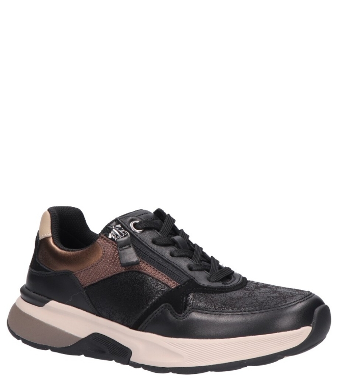 Gabor Gabor sneaker <span>0105.01.006</span> 006 black/desert kombi Gabor sneaker <span>0105.01.006</span> 0105.01.006 zwart - www.bremmerschoenen.live - Bremmer Schoenen