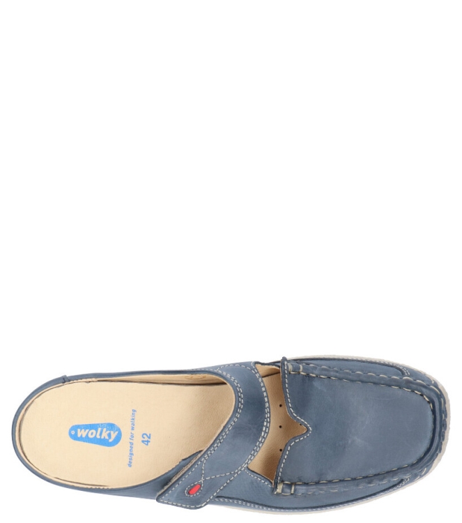 WOLKY <span>6227 Roll-slipper 387 blue summer Etna lea</span> 6227 Roll-slipper 387 blue summer Etna lea blauw - www.bremmerschoenen.live - Bremmer Schoenen