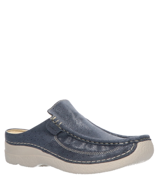 Wolky WOLKY SLIPPER <span>6202 Roll-slide 982 Denim Dots Nubuck</span> DENIM WOLKY SLIPPER <span>6202 Roll-slide 982 Denim Dots Nubuck</span> 6202 Roll-slide 982 Denim Dots Nubuck blauw - www.bremmerschoenen.live - Bremmer Schoenen